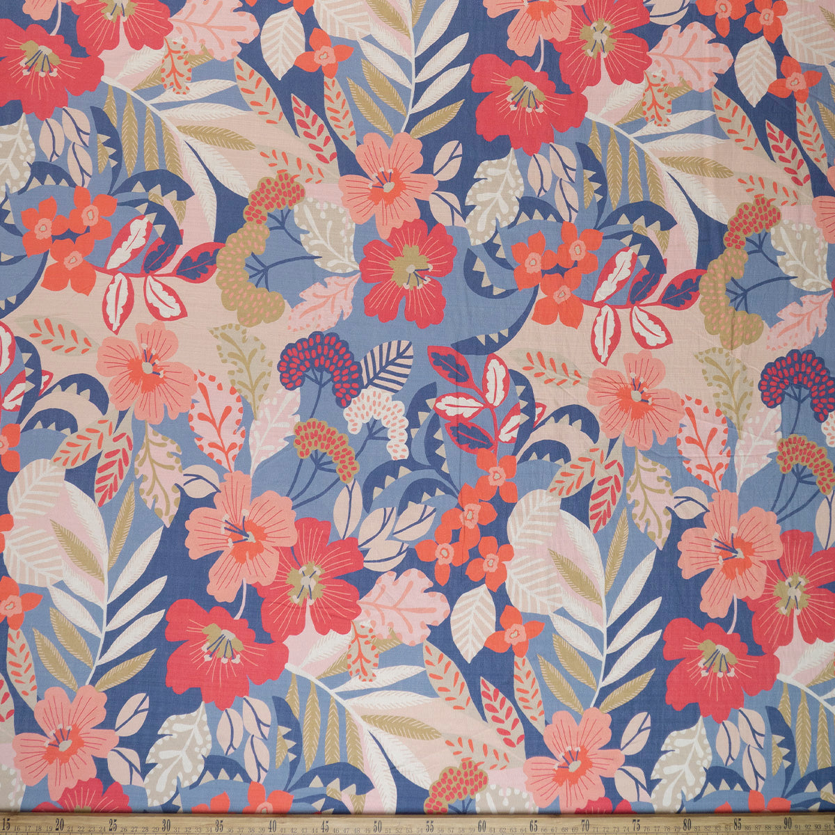CREPE MELISA ESTAMPADO AZUL COUNTRY FLORAL