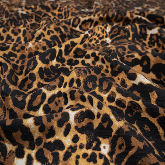 CREPE MELISA ESTAMPADO MARRON ARDILLA ANIMAL PRINT