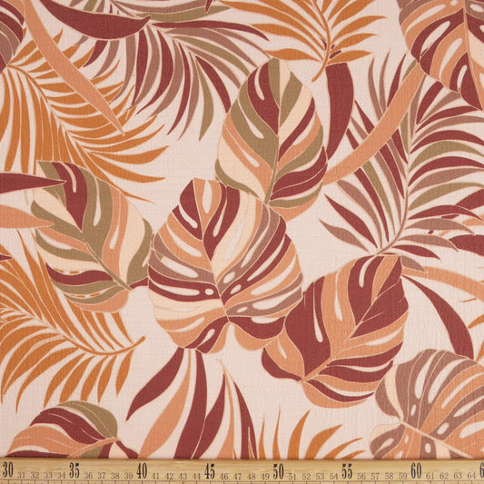 ZARA DIGITAL PRINT BEIGE SUSPIRO ROSA HOJAS TROPICALES COLORIDOS