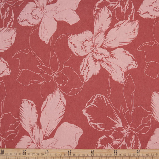 ZARA DIGITAL PRINT MARRON OCRE OSCURO CON FLORES GRANDES