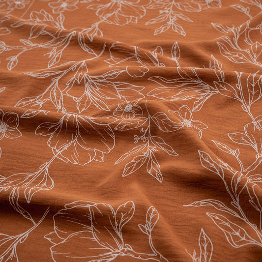 CREPE CEY CELINA NARANJA OCRE QUEMADO