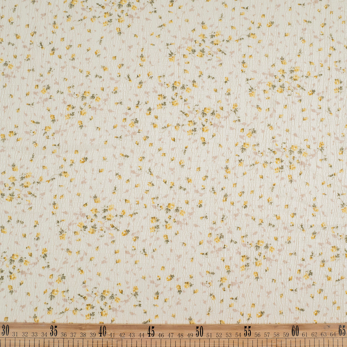 CREPE MARINA ESTAMPADO BEIGE BISCOTTI FLORAL AMARILLO