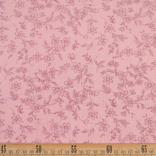 CREPE MARINA ESTAMPADO ROSA PARFAIT FLORAL CLASICO EN NEUTRO