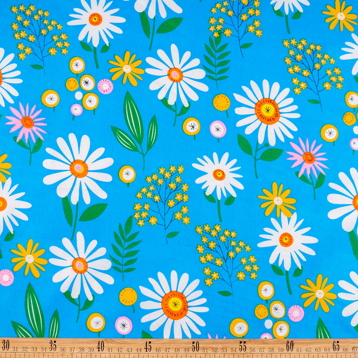 PERCAL ESTAMPADO TURQUESA CYAN FLORAL