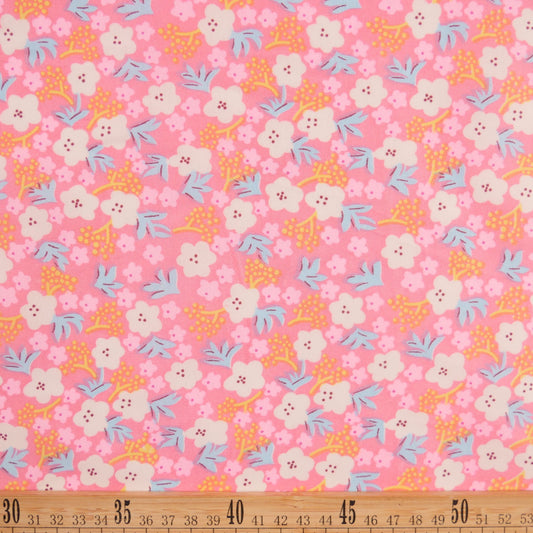 PERCAL ESTAMPADO FUCSIA CABARET FLORAL VINTAGE