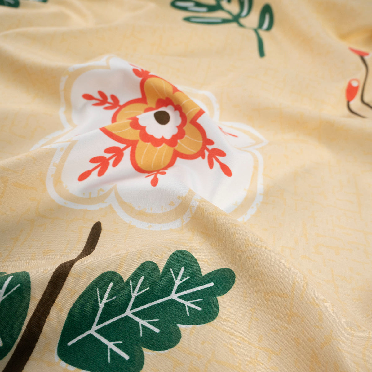PERCAL ESTAMPADO AMARILLO CERA FLORAL VINTAGE