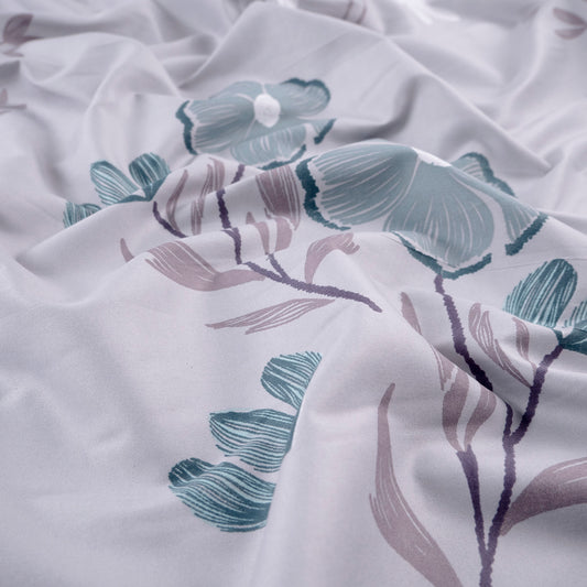 PERCAL ESTAMPADO GRIS ALLOY BOTANICO FLORAL EN LINEA