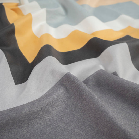 PERCAL ESTAMPADO GRIS ALLOY LINEAS EN ZIGZAG
