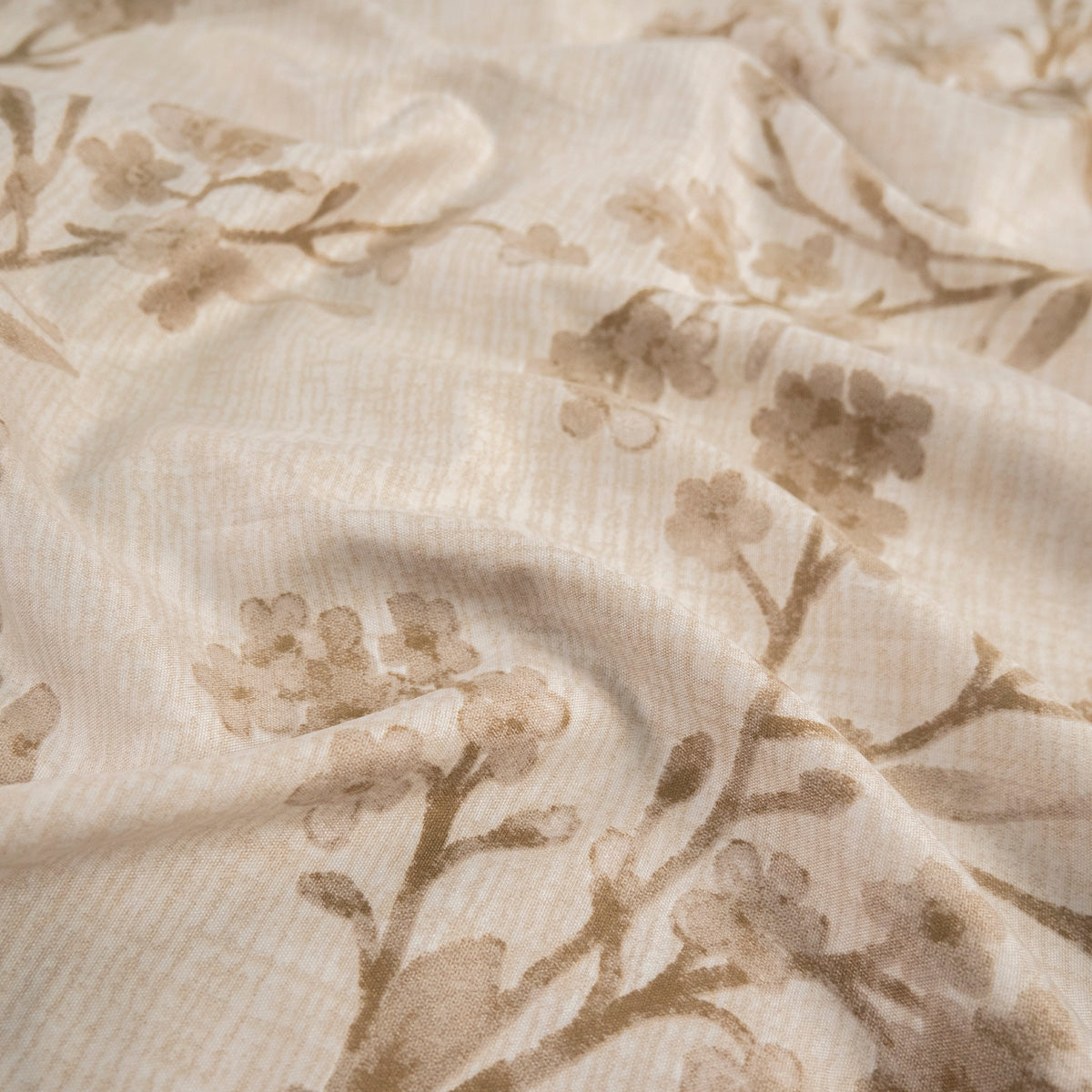 PERCAL ESTAMPADO BEIGE LANA RAMAS FLORALES