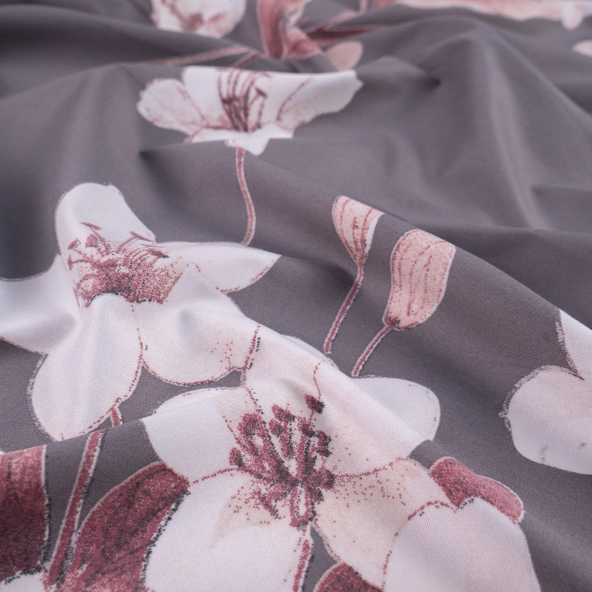 PERCAL ESTAMPADO GRIS MAGNET FLORAL