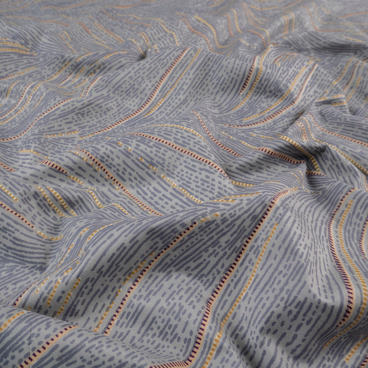 PERCAL ESTAMPADO GRIS MICRO CHIP HOJAS