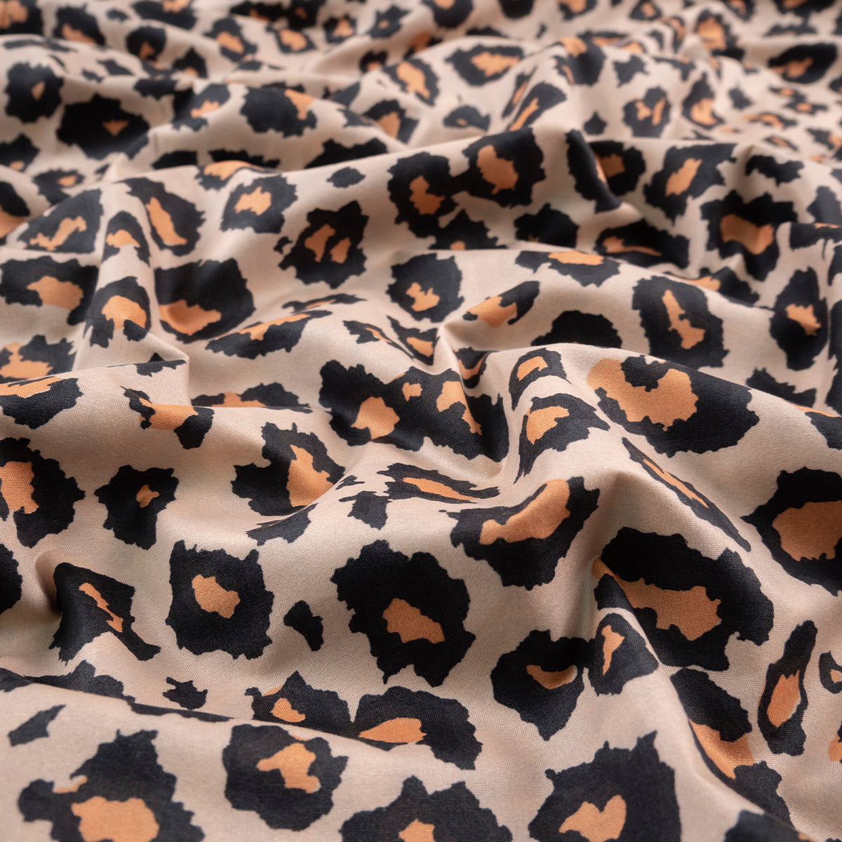 PERCAL ESTAMPADO BEIGE HELECHO ANIMAL PRINT