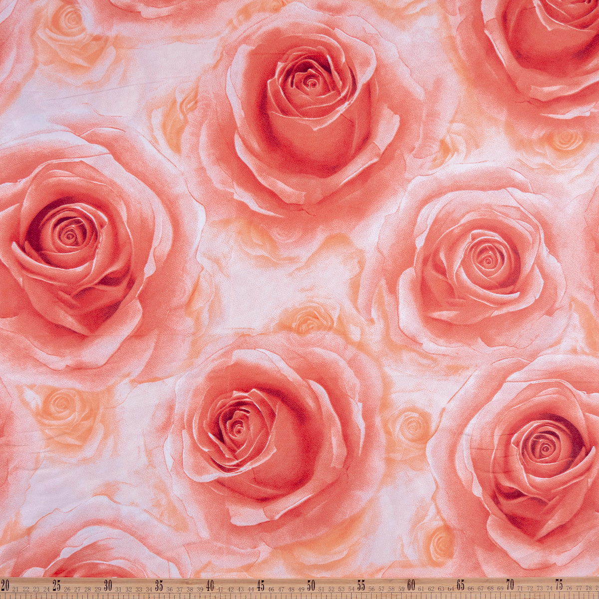 PERCAL ESTAMPADO CORAL VIVO FLORAL 3D