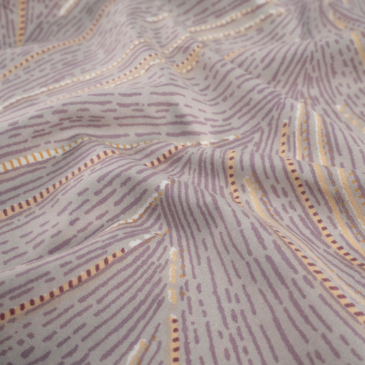 PERCAL ESTAMPADO BEIGE ARENA TORMENTA HOJAS