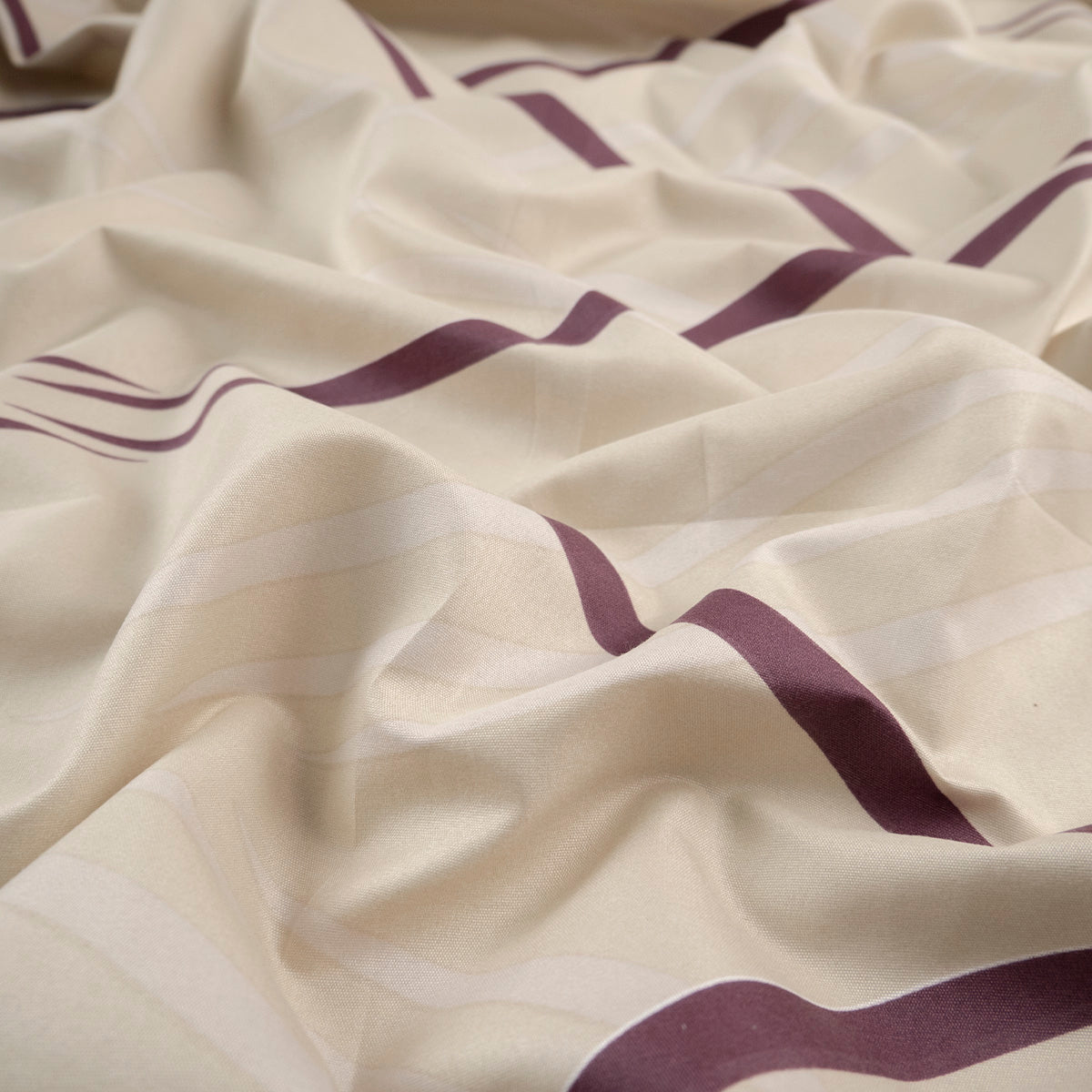 PERCAL ESTAMPADO BEIGE FRAPPE LINEAS CURVAS