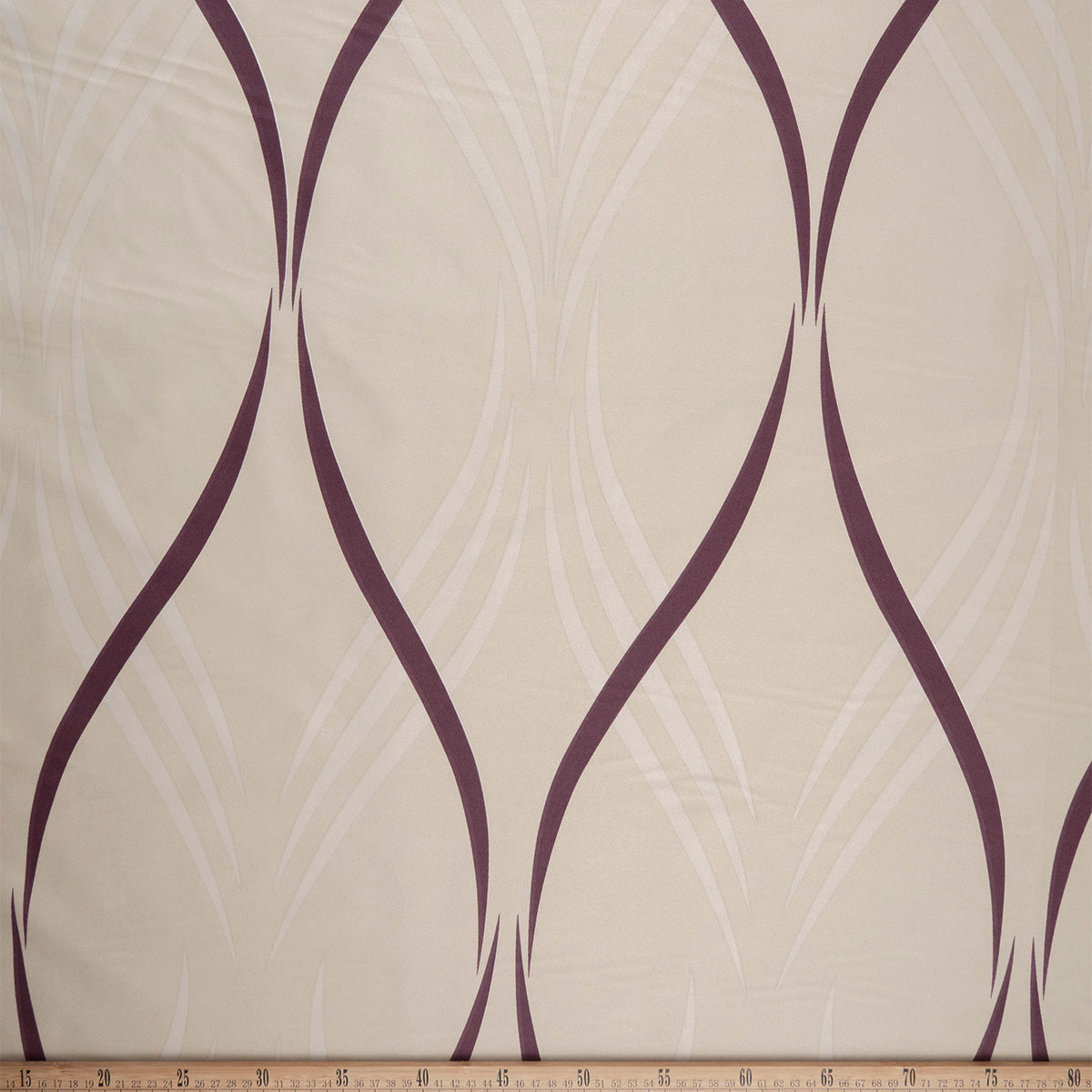 PERCAL ESTAMPADO BEIGE FRAPPE LINEAS CURVAS