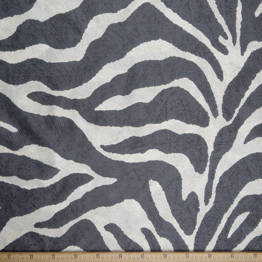 PERCAL ESTAMPADO GRIS CASTLEROCK CON MANCHAS DE CEBRA