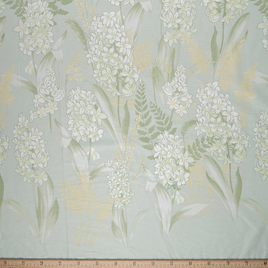 PERCAL 200 HILOS ESTAMPADA VERDE JADE BOTANICO