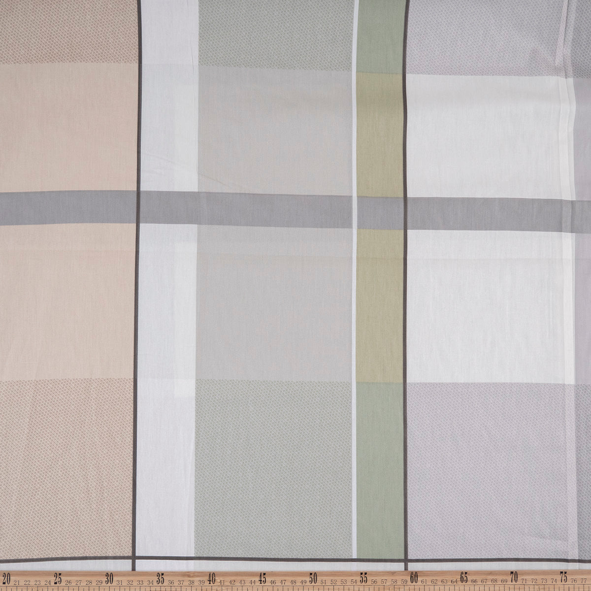PERCAL 200 HILOS ESTAMPADA VERDE SECO GEOMETRICO