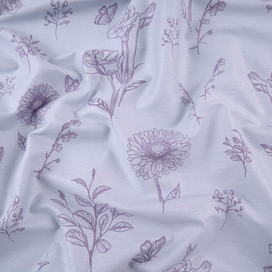 PERCAL 200 HILOS ESTAMPADA AZUL ULTRAMARINO FLORAL