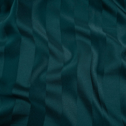 BROCATO VERDE TEAL OSCURO CON RAYAS