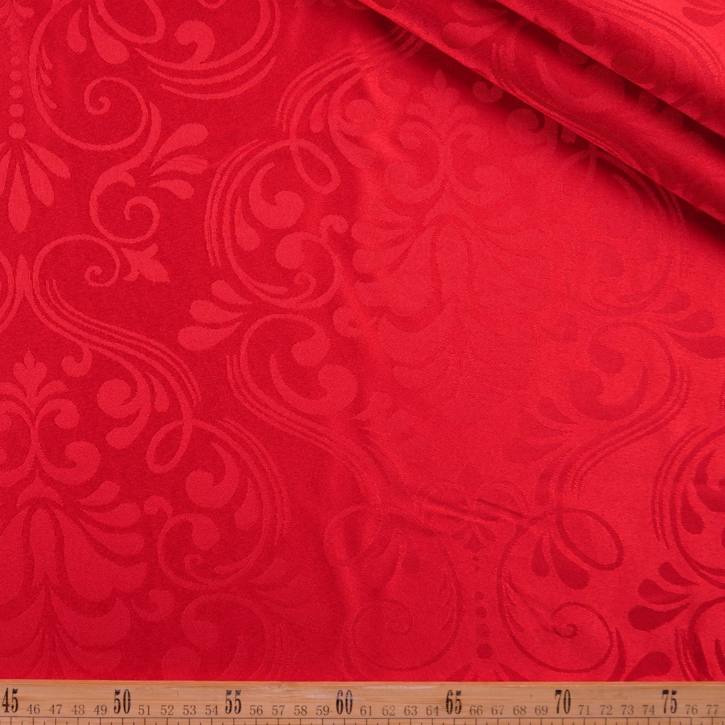 BROCATO ROJO CARMESI CON HOJAS
