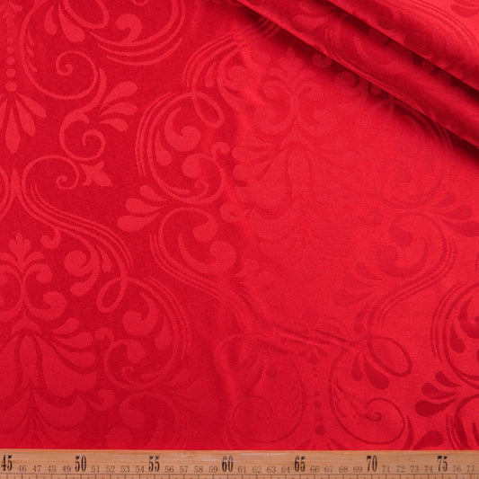 BROCATO ROJO CARMESI CON HOJAS