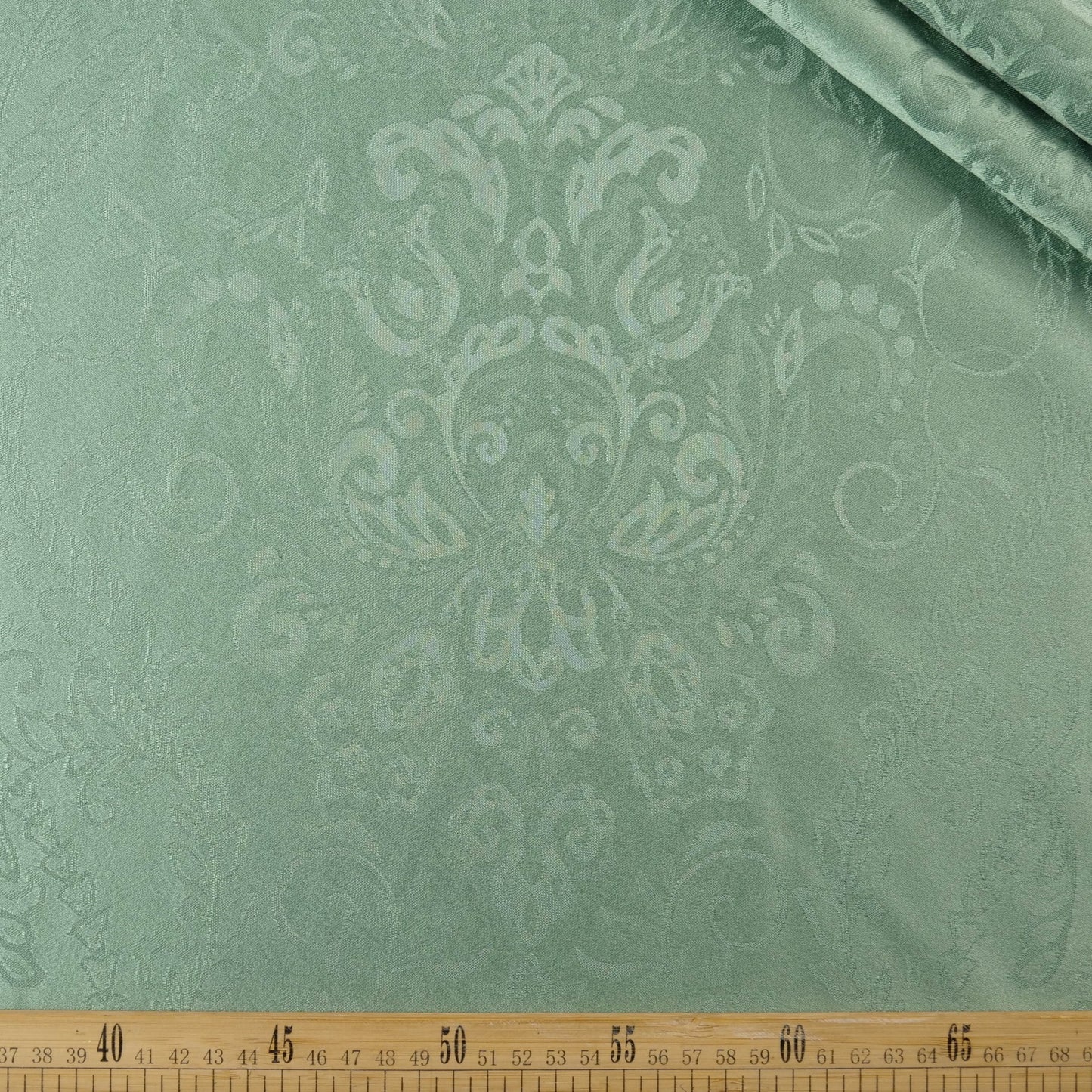 BROCATO VERDE CHINO DISEÑO ARABESCOS