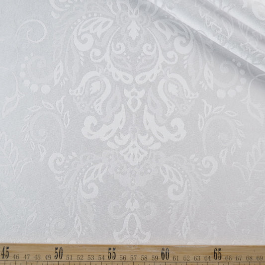 BROCATO BLANCO BRILLANTE FLORAL