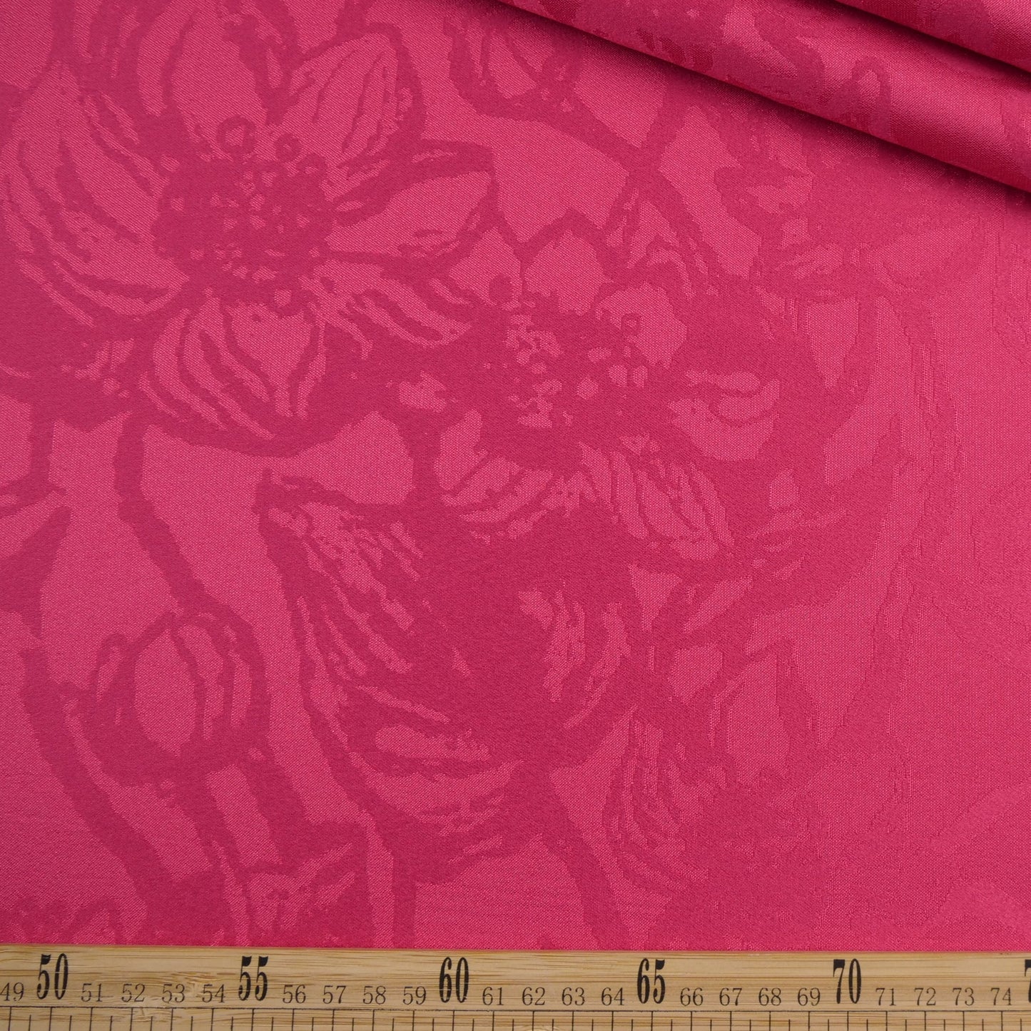 BROCATO FUCSIA FLAMBE CON FLORES GRANDES