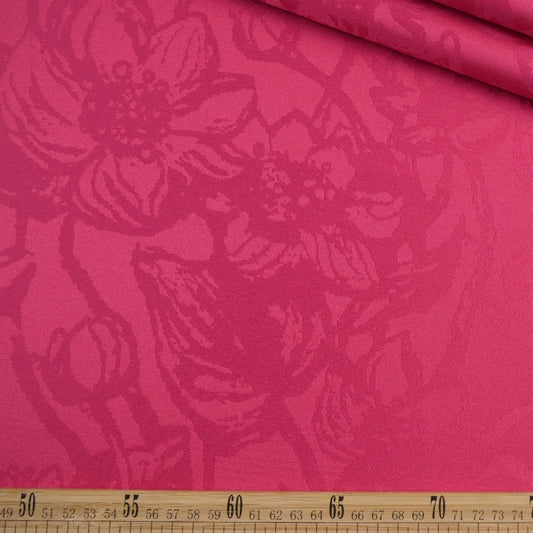 BROCATO FUCSIA FLAMBE CON FLORES GRANDES
