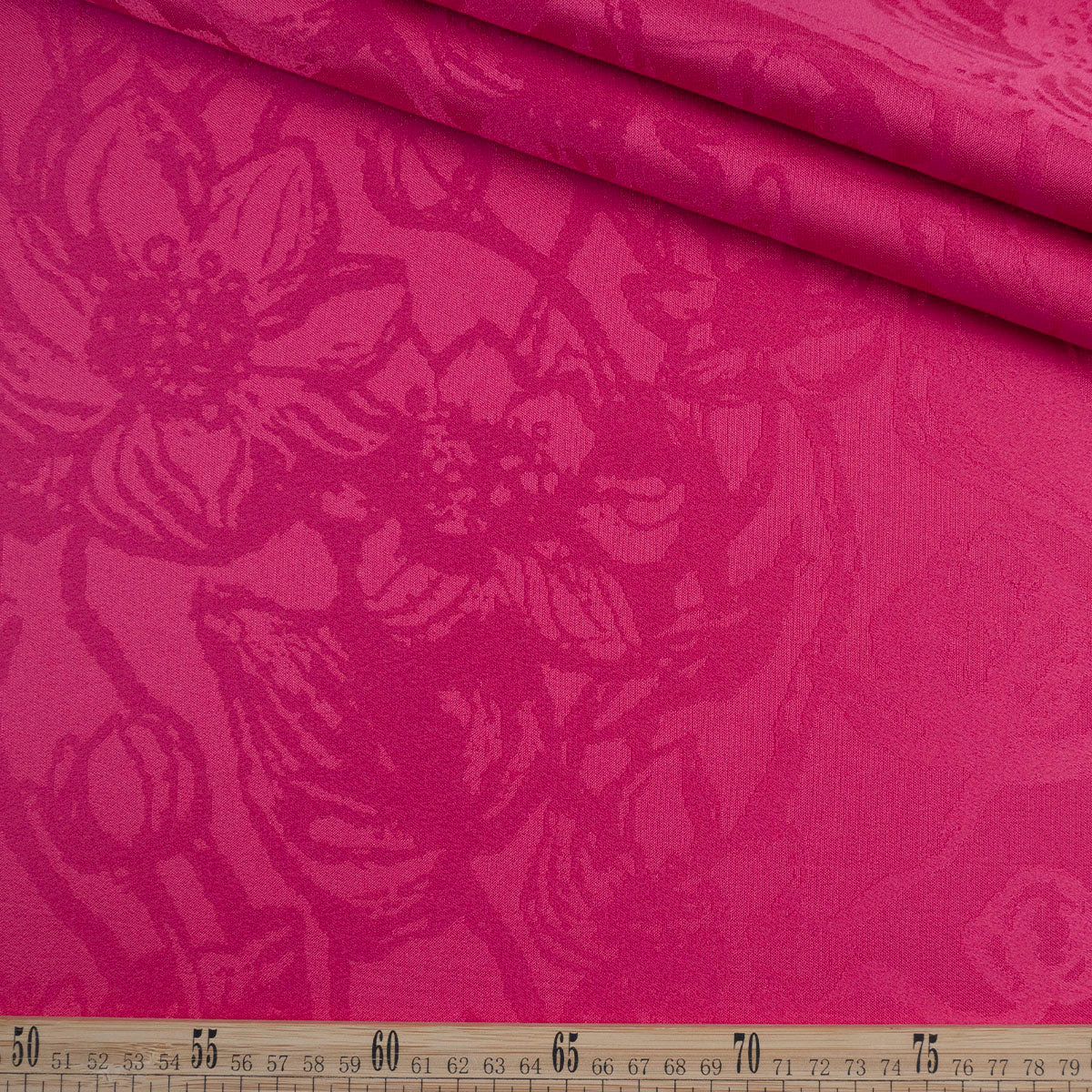 BROCATO FUCSIA FLAMBE CON FLORES GRANDES