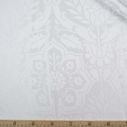 BROCATO BLANCO BRILLANTE FLORES