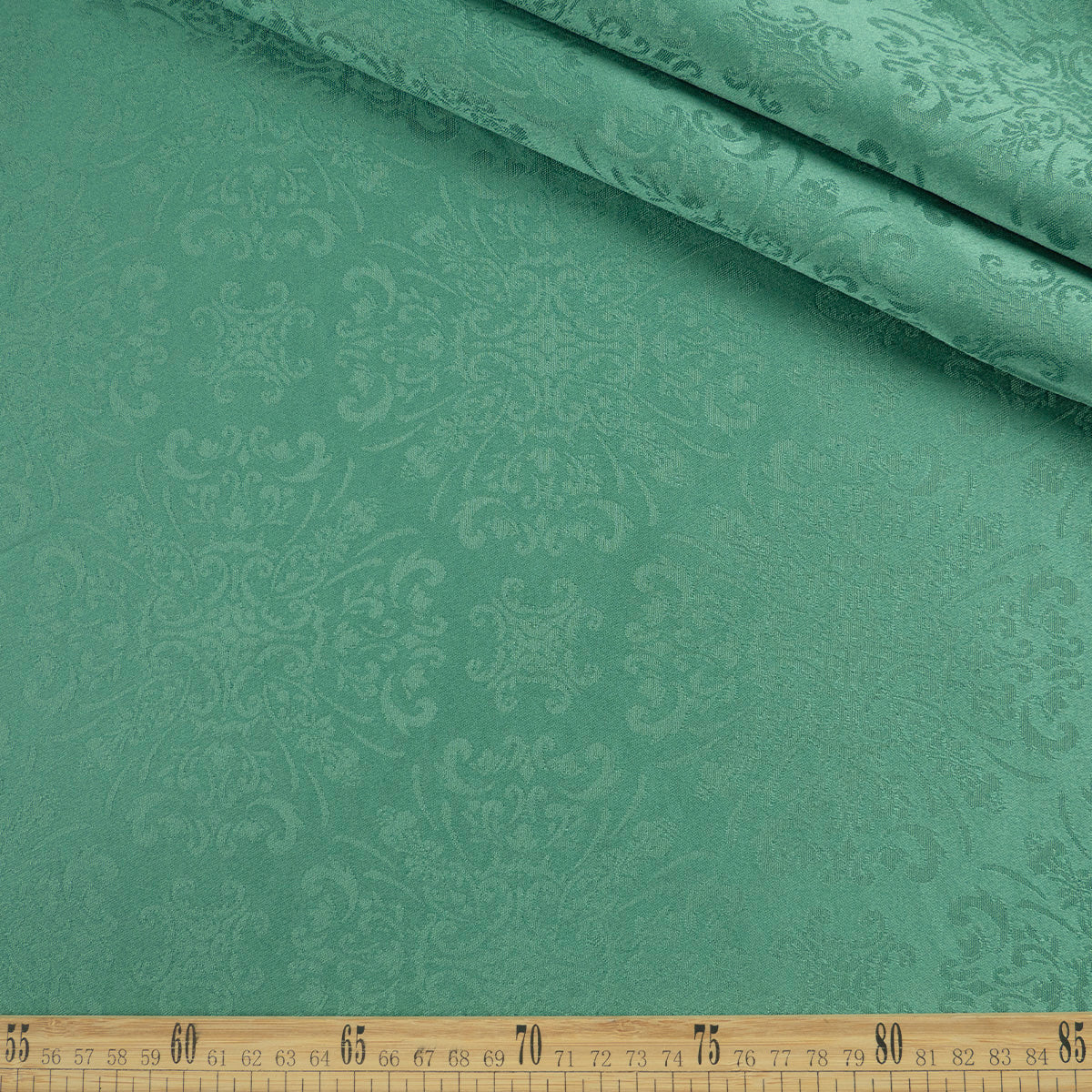 BROCATO VERDE CON DISEÑO DAMASCO
