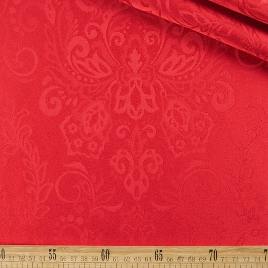 BROCATO ROJO CARMESI CON ARABESCOS