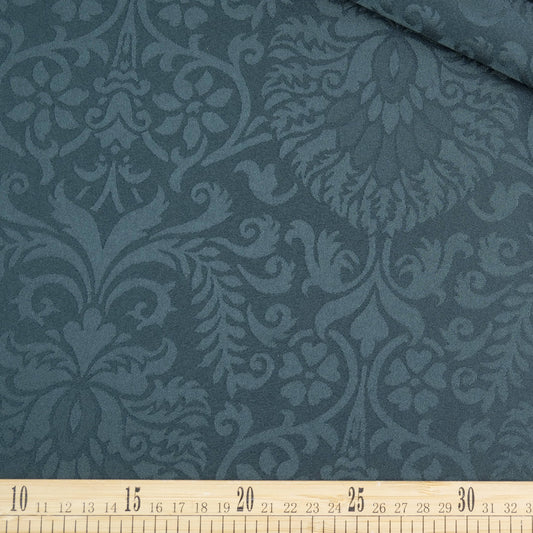 BROCATO VERDE TEAL OSCURO CON ARABESCOS