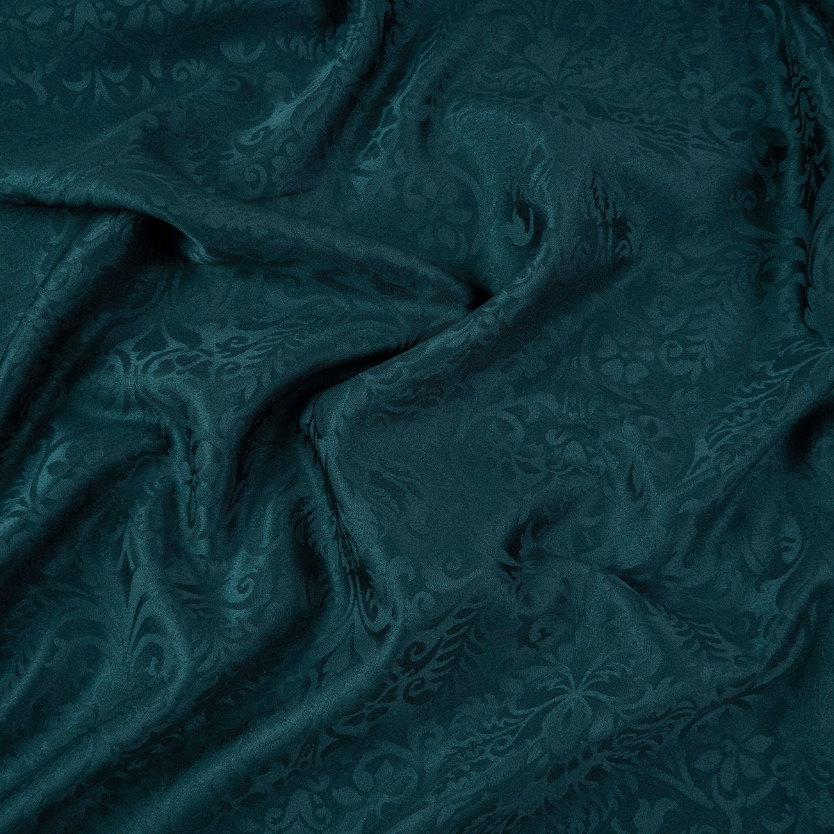 BROCATO VERDE TEAL OSCURO CON ARABESCOS