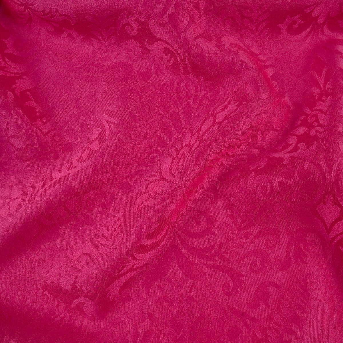 BROCATO FUCSIA FLAMBE CON ARABESCOS Y FLORES