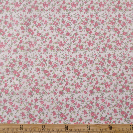 BOAL ESTAMPADO BLANCO BRILLANTE CON FLORES ROSADAS