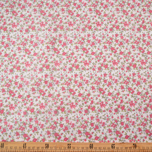 BOAL ESTAMPADO BLANCO BRILLANTE CON FLORES ROSADAS