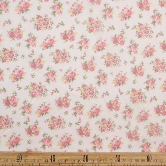 BOAL ESTAMPADO VAINILLA CREMA CON FLORES PEQUEÑAS