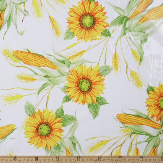 PVC ESTAMPADO AMARILLO MAIZ GIRASOLES