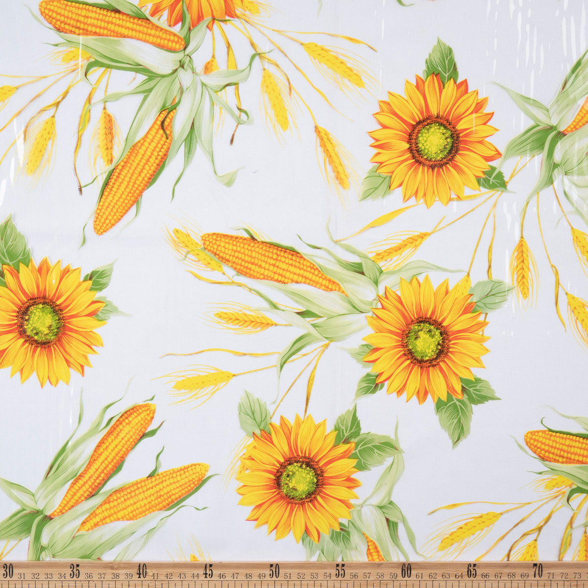 PVC ESTAMPADO AMARILLO MAIZ GIRASOLES