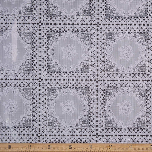 PVC ESTAMPADO BLANCO BRILLANTE CON FLORES