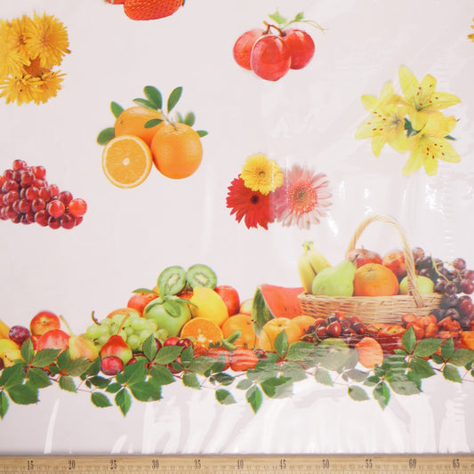 PVC ESTAMPADO NARANJA EXUBERANTE CON FRUTAS