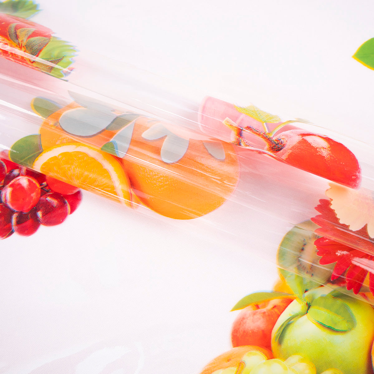 PVC ESTAMPADO NARANJA EXUBERANTE CON FRUTAS