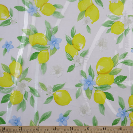 PVC ESTAMPADO AMARILLO LIMEADE CON LIMONES