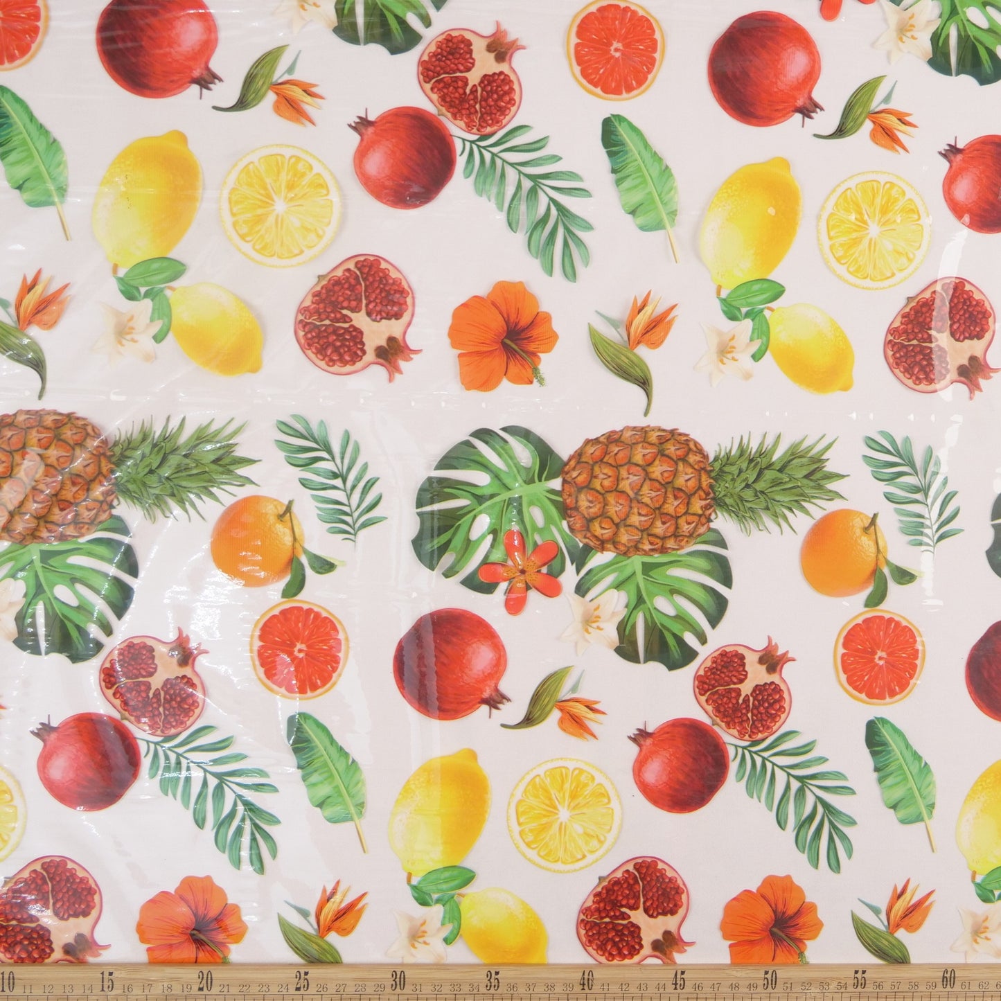 PVC ESTAMPADO VERDE CLASICO CON FRUTAS