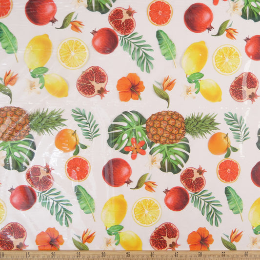 PVC ESTAMPADO VERDE CLASICO CON FRUTAS