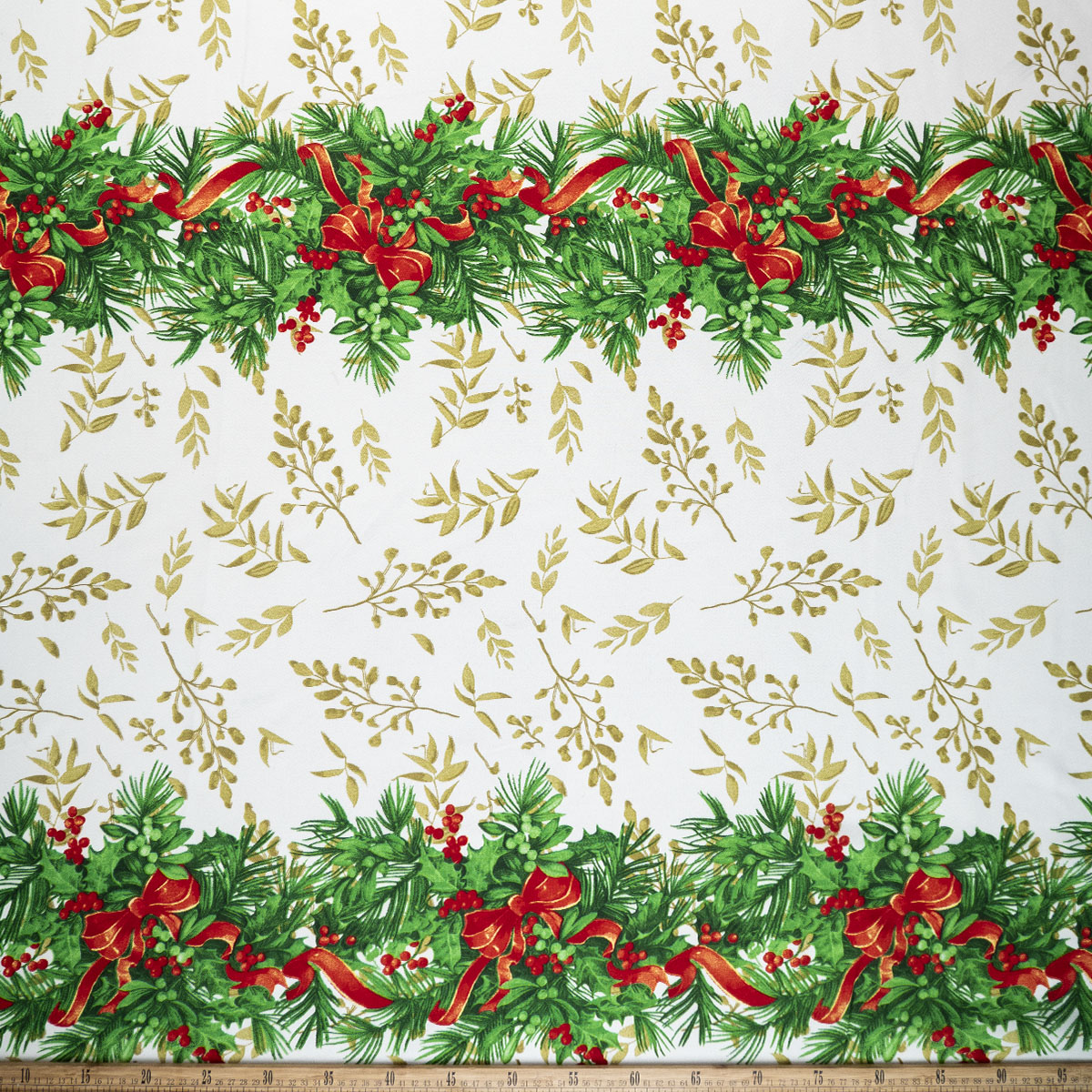 MANTELERIA NAVIDAD BLANCO BRILLANTE